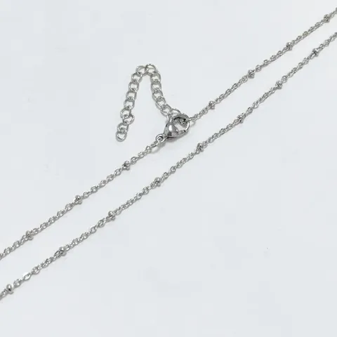 Stainless Steel Satellite Chain Necklace Minimalist Polished Beaded Cross Chain For Women Men DIY Pendant Necklace Jewelry