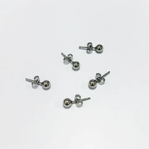 Minimalistische Edelstahl Runde Kugel Ohrstecker Für Herren Damen Einfach Poliert Winzige Perle Piercing Schmuck Geschenk