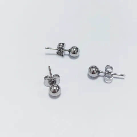 Minimalistische Edelstahl Runde Kugel Ohrstecker Für Herren Damen Einfach Poliert Winzige Perle Piercing Schmuck Geschenk