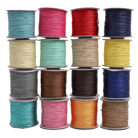 Korean Wax Cord DIY Hand Woven Bracelet Necklace Material Faux Leather Cord Jewelry Accessories Crafting Wire String