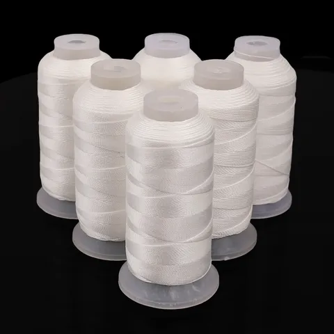 Filo per Perline in Nylon Bianco Cordino Intrecciato a Più Trefoli per Creazione Gioielli Fai da Te Bracciale Collana Accessori