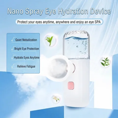 Portable Nano Mist Eye Sprayer USB Rechargeable Eye Moisturizing Device For Dry Eyes Relief Fatigue Cold Spray Beauty Instrument
