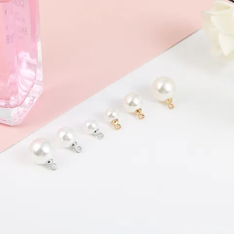 Pendentifs Charmes en Perles Artificielles ABS Avec Boucle en Métal pour la Fabrication de Bijoux DIY Boucles d'Oreilles Accessoires Cheveux