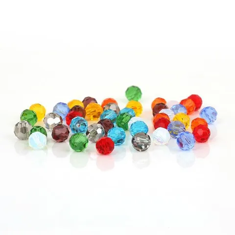 6mm Facettierte Glas Kristall Perlen Für DIY Schmuckherstellung Bunte Zwischenperlen Für Armband Halskette Handgefertigte Materialien