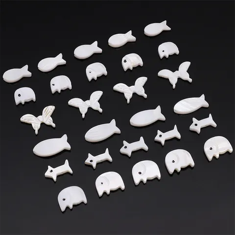 Natürliche Irisierende Muschelperlen Süße Tierform Kaninchen Katzenkopf Lose Perlen Für DIY Armband Halskette Schmuckherstellung Handgefertigtes Zubehör