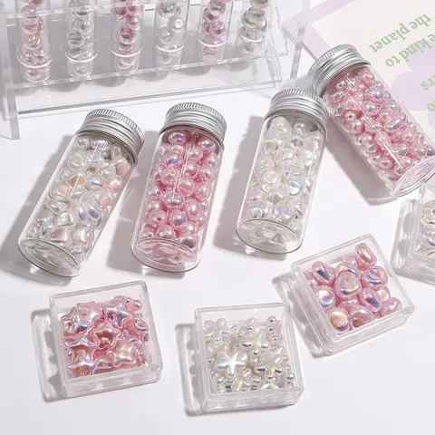 Iridescent ABS Irregular Artificial Pearl Beads Star Butterfly Starfish Heart Loose Beads For DIY Jewelry Making Necklaces Bracelets Accessories