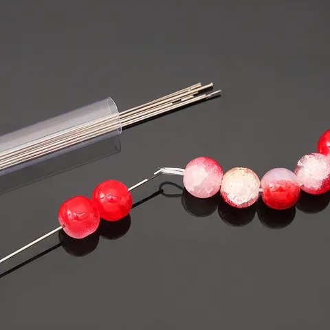 Stainless Steel Beading Needles Side Opening Large Eye Beading Tools For Jewelry Making DIY Necklaces Bracelets Threading Accessory