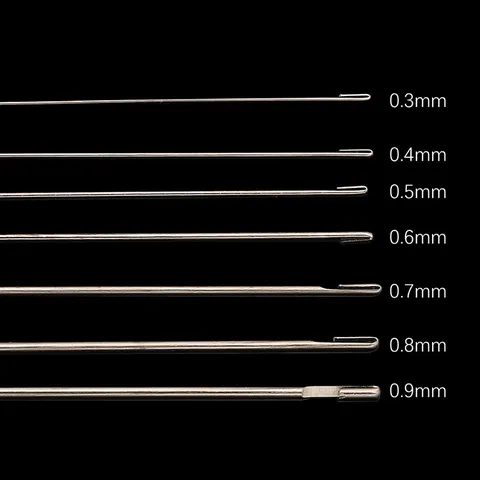 Stainless Steel Beading Needles Side Opening Large Eye Beading Tools For Jewelry Making DIY Necklaces Bracelets Threading Accessory