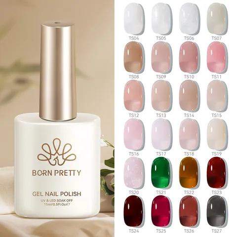 Vernis à Ongles Gel Gelée Professionnel Nude Glacé Translucide Soak Off UV LED Vernis Gel Outil de Manucure Salon