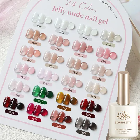 Vernis à Ongles Gel Gelée Professionnel Nude Glacé Translucide Soak Off UV LED Vernis Gel Outil de Manucure Salon