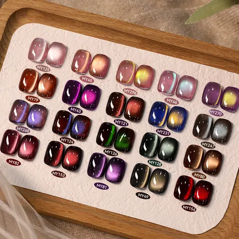 BORN PRETTY Cat Eye Gel Nail Polish Crystal Magnetic Soak Off Polish Sparkling Aurora Shimmer Gel For Women Salon DIY Manicure