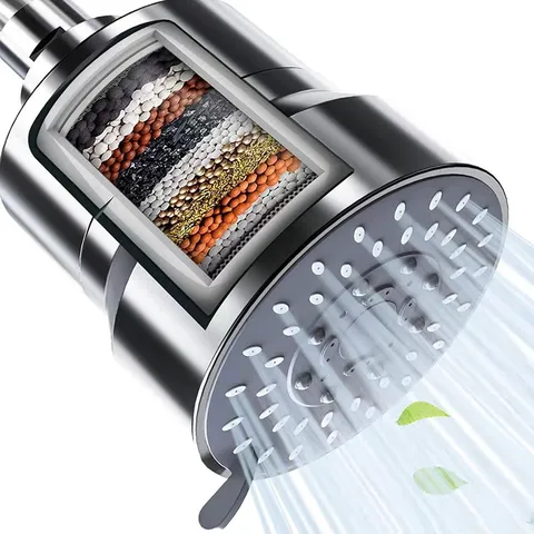 Juego de Cabezal de Ducha de Filtración Moderno de ABS Galvanizado Multimodo Alta Presión Purificador de Agua Cabezal de Pulverización Integrado Accesorios de Baño
