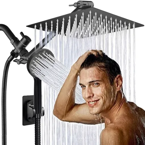 Stainless Steel Rainfall Shower Head Handheld Shower Combo With Extension Arm Multi Function Spray Gun Bathroom Shower System