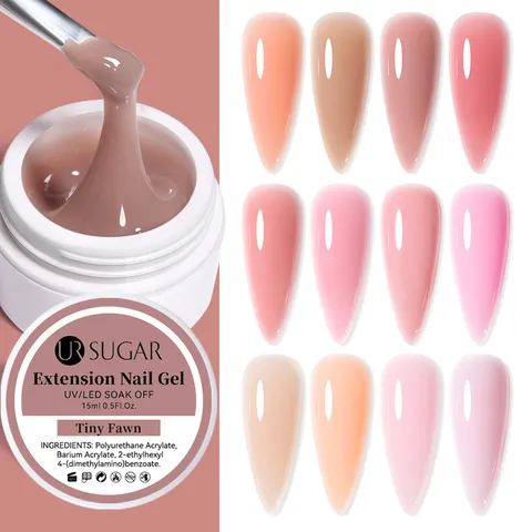 Polyurethane Acrylate Extension Nail Gel Fast Construction Crystal Soak Off UV LED Gel Polish For Women Professional DIY