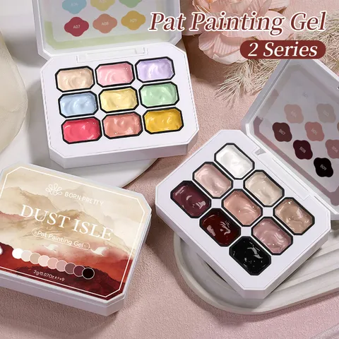 BORN PRETTY Palette de Gel Peinture à Ongles Multicolore Gel Solide pour Relief Dégradé Stamping Vernis Gel Manucure Art Multifonctionnel