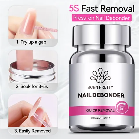 BORN PRETTY Professional Nail Glue Remover Fast Adhesive Debonder Sponge Immersion Bottle For Press-On Nails Manicure Tool