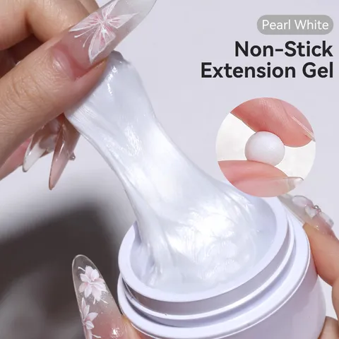 Non-Stick 5D Carving Gel Satin Luster Pearl White Sculpting Extension Gel For 3D Nail Art Decoration DIY Flower Mold Design