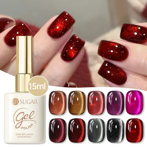 Vernis à Ongles Gel Œil de Chat en Cristal UR SUGAR Soak Off UV LED Gel Magnétique pour Femmes Manucure Professionnelle Art des Ongles