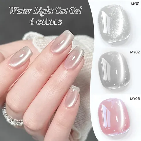 Esmalte en Gel Magnético Born Pretty Water Light Cat Efecto Cristal de Vidrio Transparente Jelly Soak Off LED UV Laca de Uñas