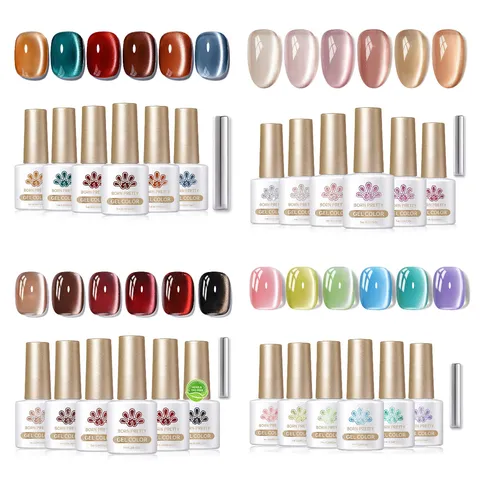 Born Pretty Cat Eye Gel Polish Magnetic Glass Bead Shimmer Transparent Soak Off UV LED Gel Nail Art Decor And Magnet