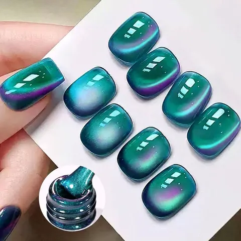 Laser Katzenauge Gel Nagellack Holographischer Magnetischer Nagellack Glasperlen Effekt Maniküre Dekoration Für Frauen DIY