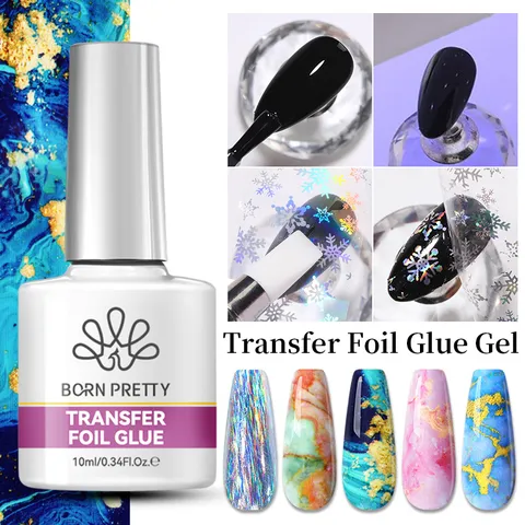 BORN PRETTY Nail Art Transfer Foil Glue Gel Clear Fast Curing For Starry Sky Paper Marble Snake Skin Stickers Manicure Tool
