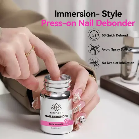 BORN PRETTY Professional Nail Glue Remover Fast Adhesive Debonder Sponge Immersion Bottle For Press-On Nails Manicure Tool