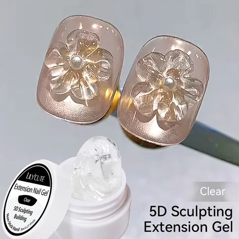 LILY'CUTE 5D Bildhauerei Verlängerungsgel Nicht Klebend Festes Aufbau UV LED Gel Für DIY Nagelkunst Stereoskopische Dekoration