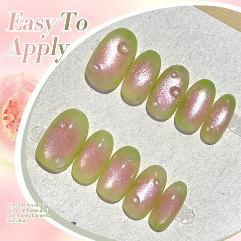 BORN PRETTY Fruit Cat Eye Nail Gel Polish Guava Glass Bead Effect Shimmering Magnetic Gel For Nail Art Salon Women Beauty