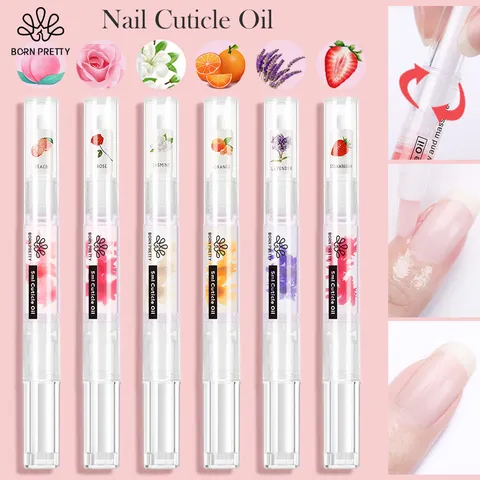 Penna Olio Cuticole BORN PRETTY al Profumo di Frutta Olio Nutriente e Idratante per la Cura delle Unghie per Riparazione Pellicine Strumento Manicure Donna