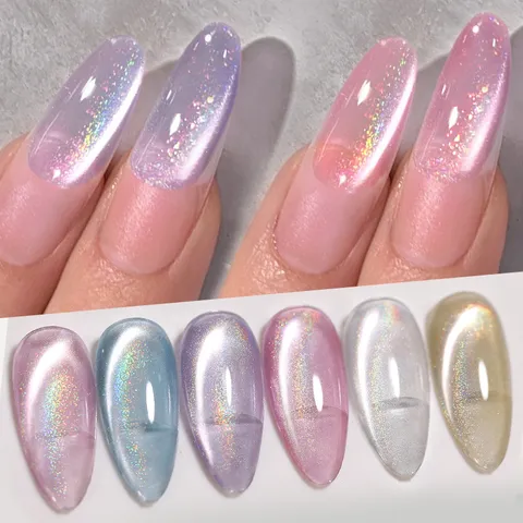 BORN PRETTY Rainbow Cat Eye Magnetic Nail Gel Polish Polarized Sparkling Translucent Gel For Professionals Women Nail Art Decoration