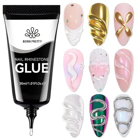 Heldere Wasvrije Nagel Strass Lijm Super Kleverige Tube Gel Voor 3D Nail Art Decoratie Professionele Manicure Lijm Voor Vrouwen