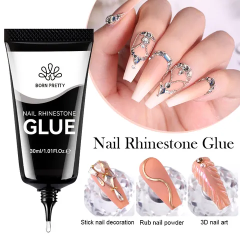 Heldere Wasvrije Nagel Strass Lijm Super Kleverige Tube Gel Voor 3D Nail Art Decoratie Professionele Manicure Lijm Voor Vrouwen