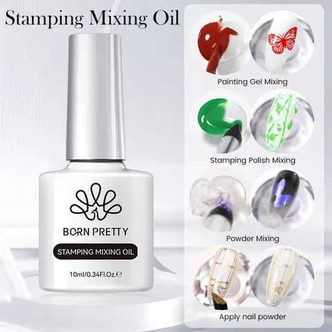 Gel Miscelatore Trasparente per Nail Art Olio di Trasferimento per Manicure Fai-da-Te Multifunzionale per Gel Pittura e Polvere Aurora