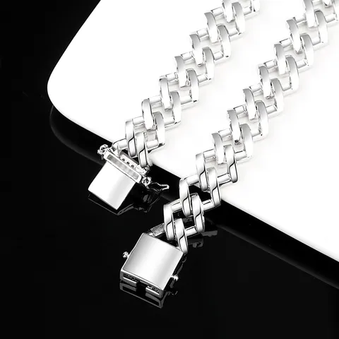 Collar de Cadena de Eslabones Cubanos Hip Hop para Hombre Circonia Multicolor Pavé Cadena de Arcoíris de Cobre Joyería