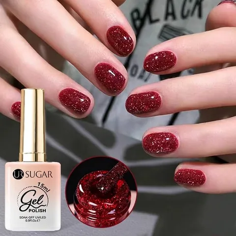 UR SUGAR Smalto per Unghie in Gel Glitter Riflettente UV LED Soak Off Disco Scintillante Effetto Diamante Arte delle Unghie
