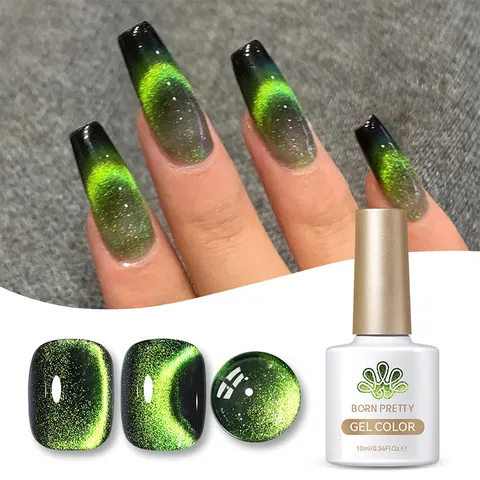 BORN PRETTY Vernis à Ongles Gel 9D Œil de Chat Soak Off UV LED Gel Couleur Étincelante Galaxie Nail Art pour Salon Femmes