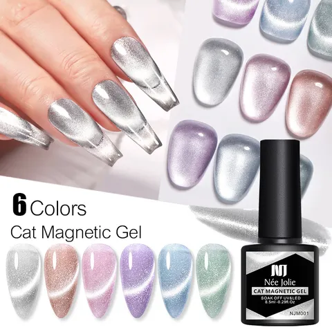 Nee Jolie Spar Kattenoog Nagelgel Aurora Ijs Transparant Glitter Magnetisch Soak Off UV LED Gellak Voor Nail Art Decoratie