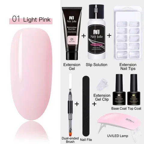Née Jolie Kit de Gel Polygel Ongles Lampe SUNmini UV LED Pour Extension d'Ongles Outils Manucure DIY Professionnels Collection Résine Femme