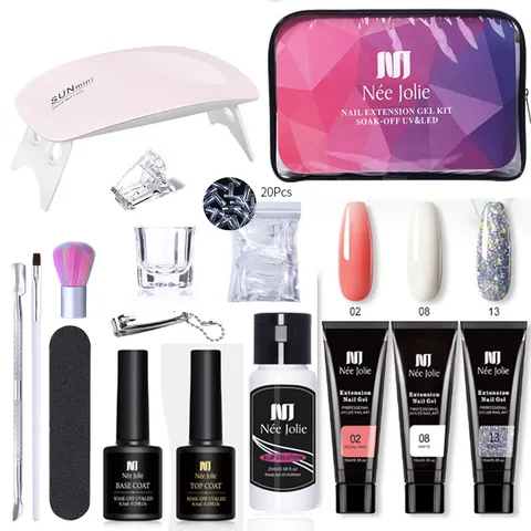 Gel d'Extension d'Ongles Née Jolie Lampe UV LED Professionnelle Base Top Coat Slip Solution Outils d'Art de Manucure Pour Salon de Beauté DIY à Domicile