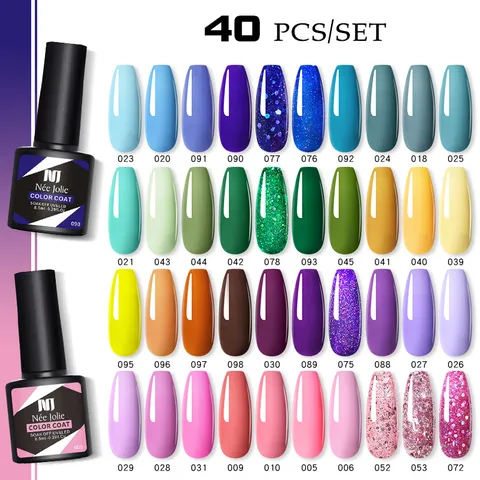 Nee Jolie Nail Gel Polish Set Multi Color Collection Soak Off UV LED Gel Varnish Kit For Professional Nail Art Manicure Salon Home Use