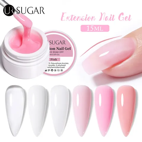 Synthetic Resin Solid Extension Nail Gel Non-Sticky Hand Nail Sculpture Gel UV LED Soak Off Nail Builder Polish For Manicure
