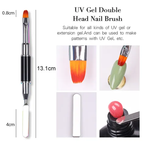Set di Pennelli Professionali per Nail Art per Fai da Te Pittura Disegno Intaglio Strumenti per Smalto Gel UV Kit Penne Accessori Bellezza