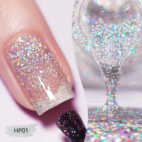 LILY'CUTE Holografische Laser Glitter Nagellak Sneldrogend Waterdicht Oliebasis Shimmer Nagellak Voor Trendy Vrouwen