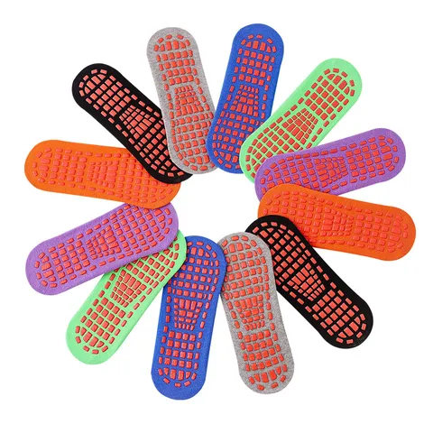 Rutschfeste Baumwoll-Trampolinsocken Für Kinder Erwachsene Anti-Rutsch-Sportsocken Für Yoga Fitness Pilates Home Grip Socken