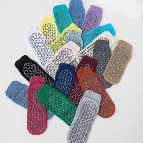 Professional Non-Slip Yoga Pilates Socks For Men Women Cotton Breathable Mesh Sport Dance Socks Indoor Floor Socks