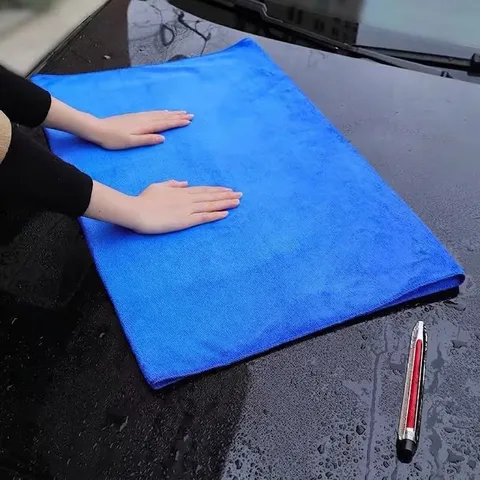 Thickened Microfiber Car Wash Towel Super Absorbent Cleaning Cloth For Auto Detailing Drying Rag Hemmed Edges Soft Multi-Functional Towel For Glass Interior