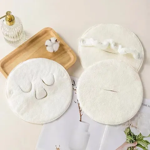 Toalla De Máscara Facial De Vellón De Coral Para Compresa Fría Caliente Belleza Toalla De Vapor Facial Suave Spa Para Mujeres Hogar