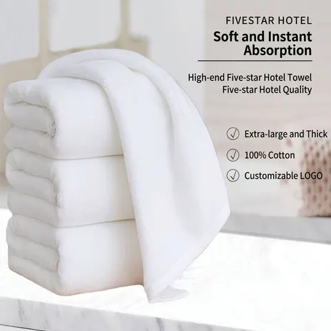 White Pure Cotton Hotel Towel Soft Absorbent Face Towel For Beauty Salon Spa Home Plain Woven Cotton Towel