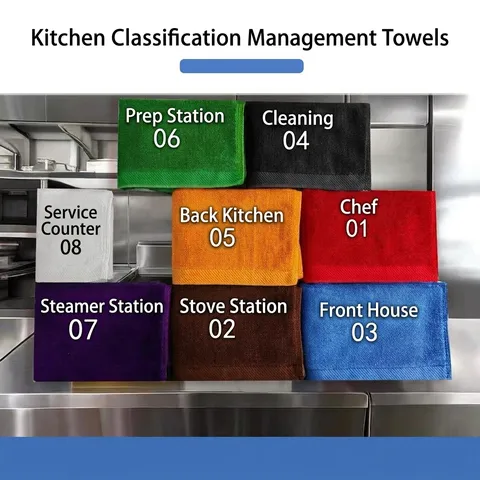 Quadratische Handtücher Aus Reiner Baumwolle Für Das Management Von Hotelküchenrestaurants Klassifizierung Weiche Saugfähige Reinigungstücher